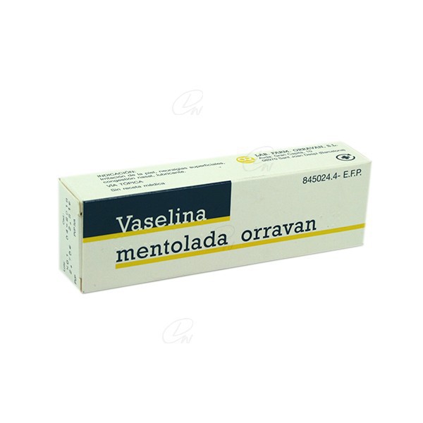 VASELINA MENTOLADA ORRAVAN 20 mg/g POMADA, 1 tubo de 13 g