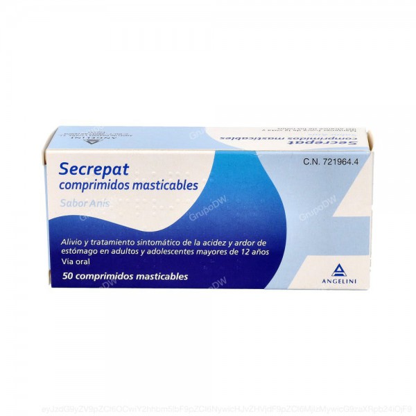 SECREPAT COMPRIMIDOS MASTICABLES SABOR ANIS, 50 comprimidos