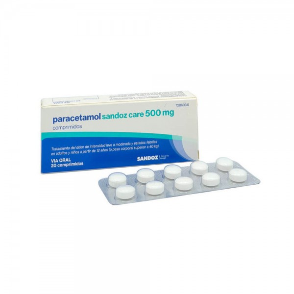 PARACETAMOL SANDOZ CARE 500 mg COMPRIMIDOS EFG
