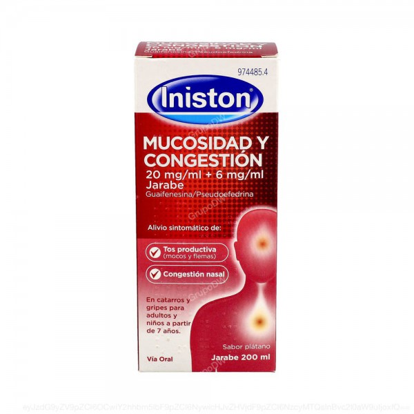 INISTON MUCOSIDAD Y CONGESTION 20 mg/ml + 6 mg/ml JARABE