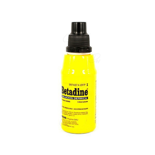 BETADINE 100 mg/ml SOLUCION CUTANEA, 1 frasco de 125 ml