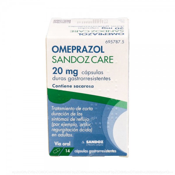 OMEPRAZOL SANDOZ CARE 20 mg CAPSULAS GASTRORRESISTENTES...