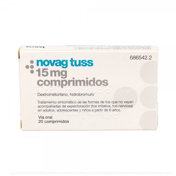 NOVAG TUSS 15 mg COMPRIMIDOS, 20 comprimidos
