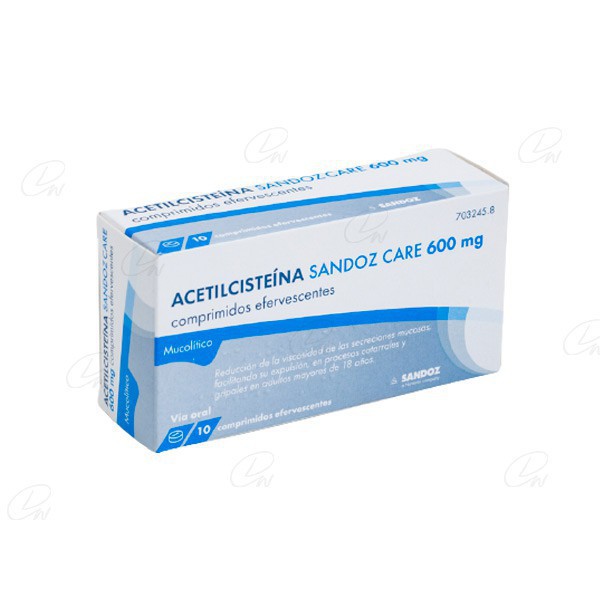 ACETILCISTEINA SANDOZ CARE 600 mg COMPRIMIDOS...