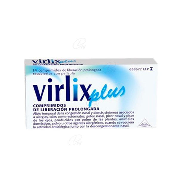 VIRLIX PLUS COMPRIMIDOS DE LIBERACION PROLONGADA, 14...