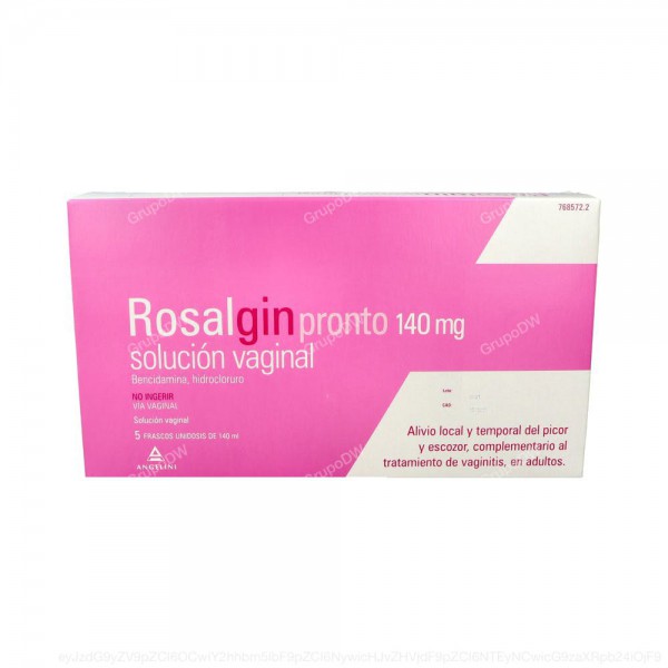 ROSALGIN PRONTO 140 mg SOLUCION VAGINAL, 5 frascos...