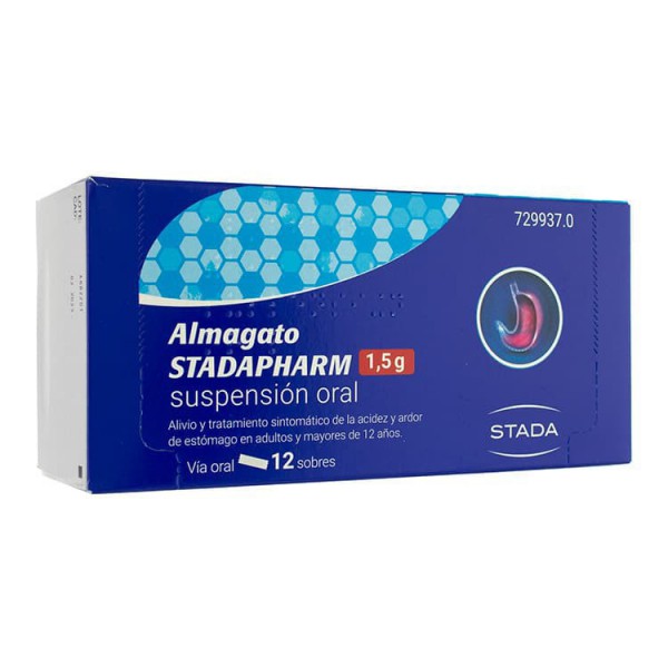 ALMAGATO STADAPHARM 1,5 g SUSPENSION ORAL, 12 sobres