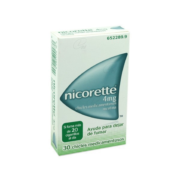 NICORETTE 4 mg CHICLES MEDICAMENTOSOS, 30 chicles