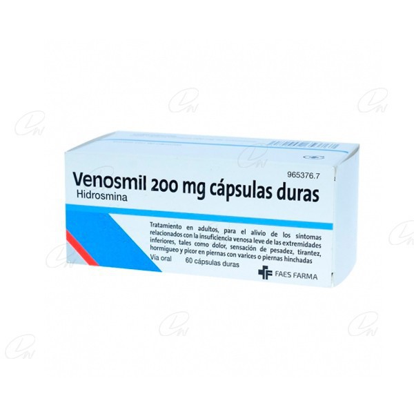 VENOSMIL 200 mg, 60 capsulas