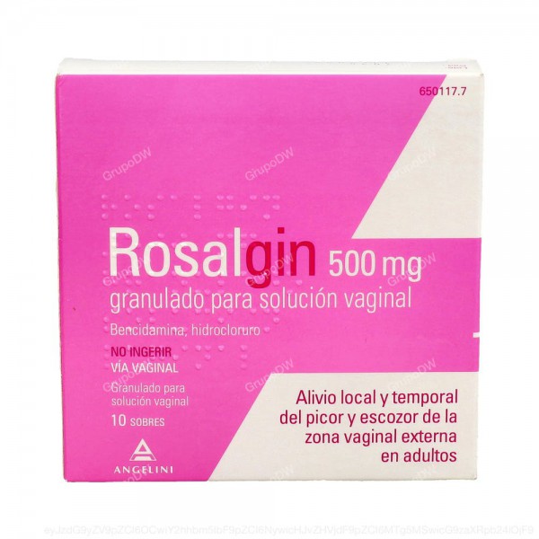 ROSALGIN 500 mg GRANULADO PARA SOLUCION VAGINAL, 10 sobres