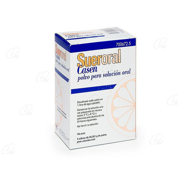 SUERORAL CASEN POLVO PARA SOLUCION ORAL, 5 sobres
